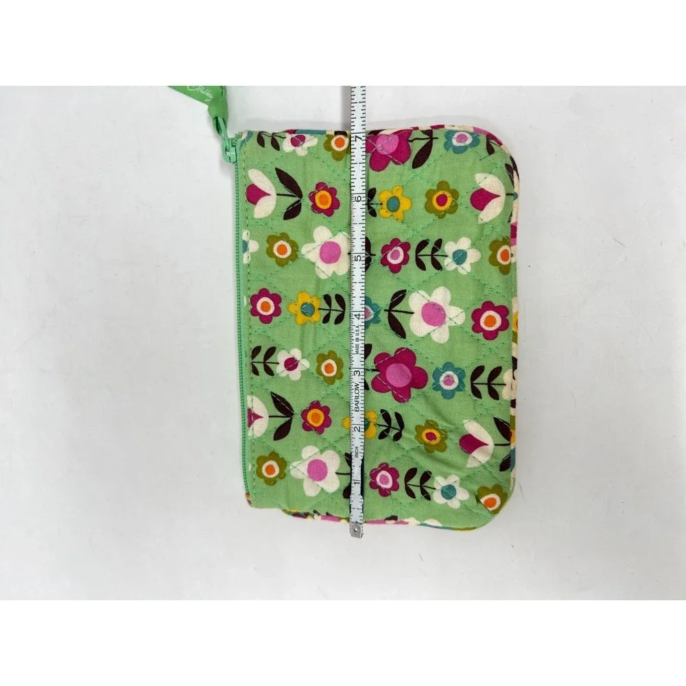 Vera Bradley Zippered Cosmetic Bag Green Floral 7